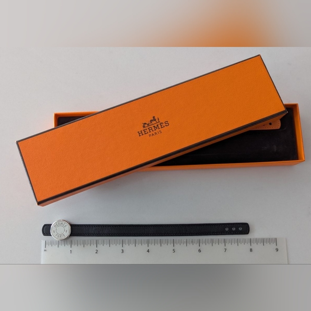 Hermes Black and Orange Bracelet